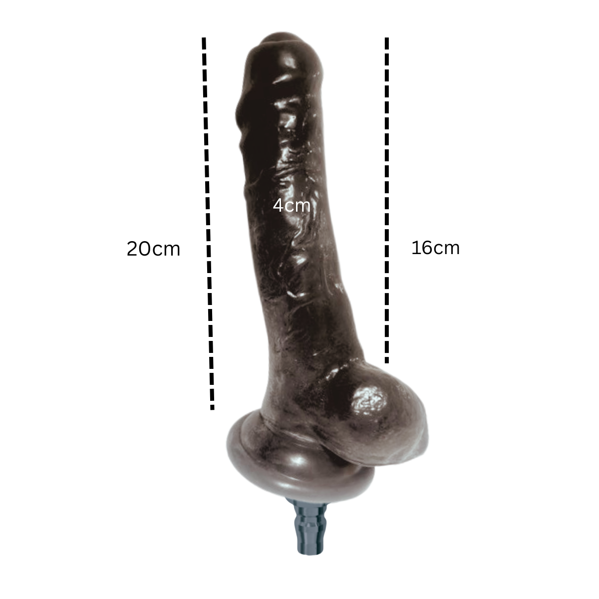 8" Black Foreskin Dildo Attachment