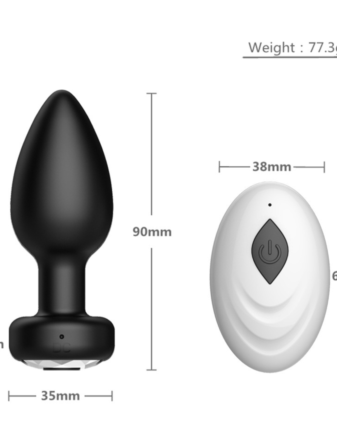 Vibrating Butt Plug with Remote Control bondivibes connector_adapter intensity_flexible price_band_entry sensation_anal size_medium type_attachment