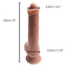 Rapidlock 8" Dual Density Foreskin Dildo bondivibes