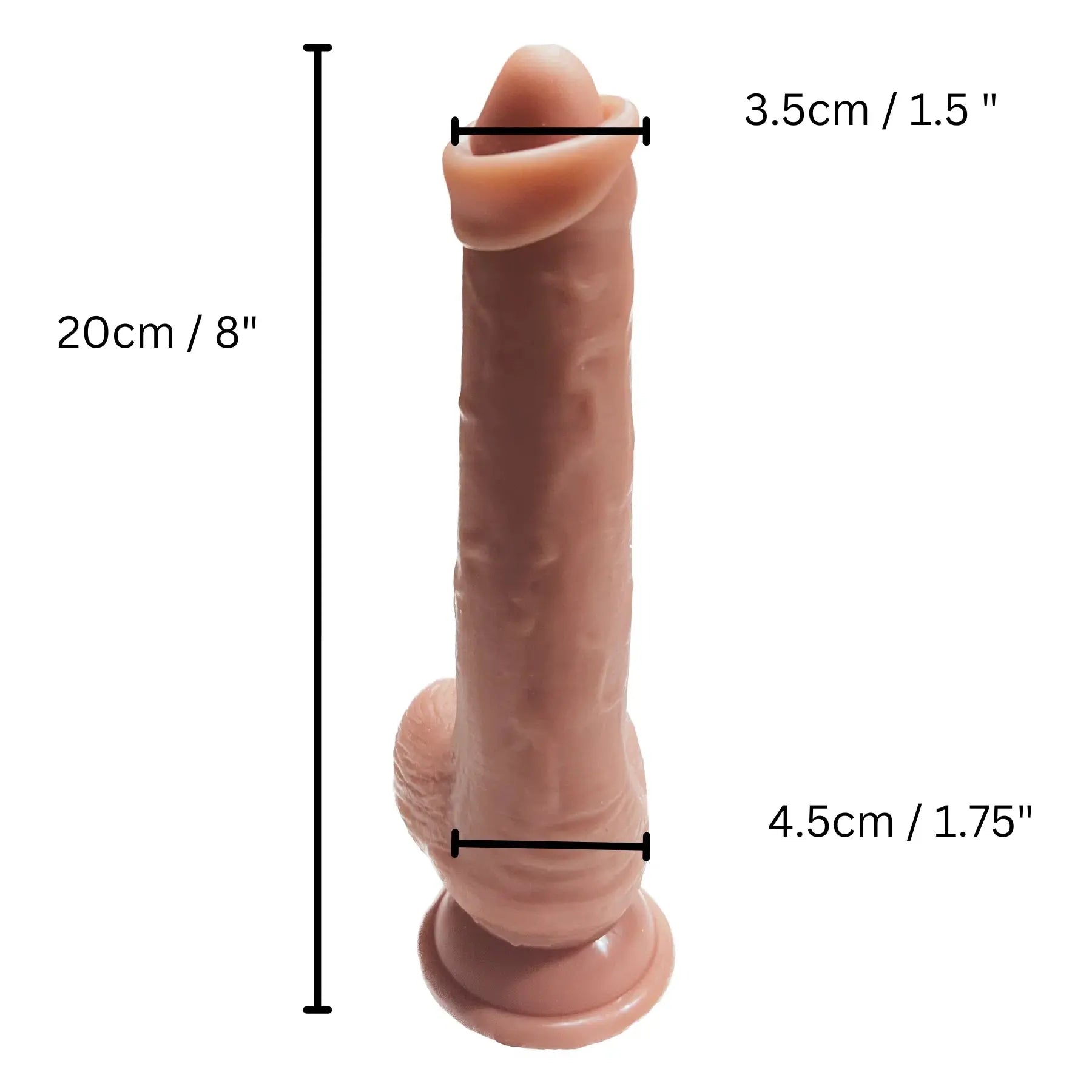 Rapidlock 8" Dual Density Foreskin Dildo bondivibes