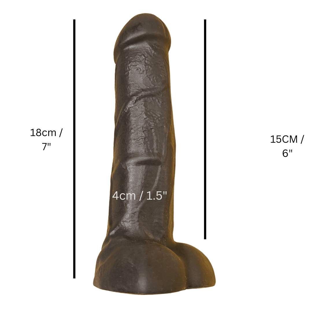 7" Vac-U-Lock Black Cock Dildo bondivibes connector_vaculock intensity_gentle price_band_premium sensation_penetrative size_medium type_attachment