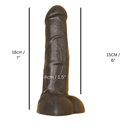 7" Vac-U-Lock Black Cock Dildo