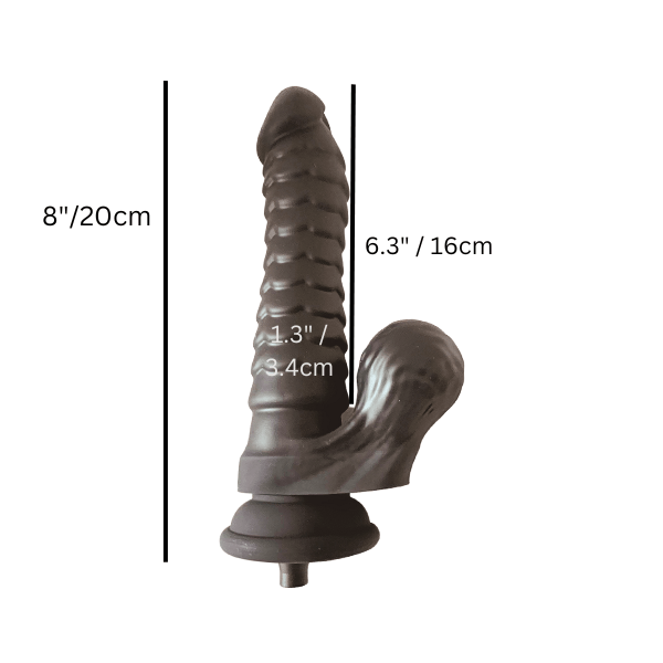 8" Black Silicone Dragon Dildo bondivibes connector_quicklock intensity_flexible price_band_premium sensation_anal size_medium type_attachment