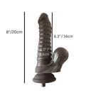 8" Black Silicone Dragon Dildo
