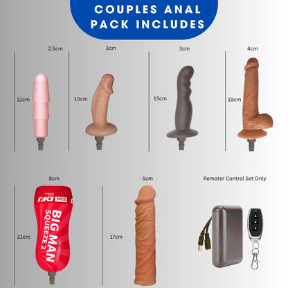 Cordless Anal Couples Sex Machine Set