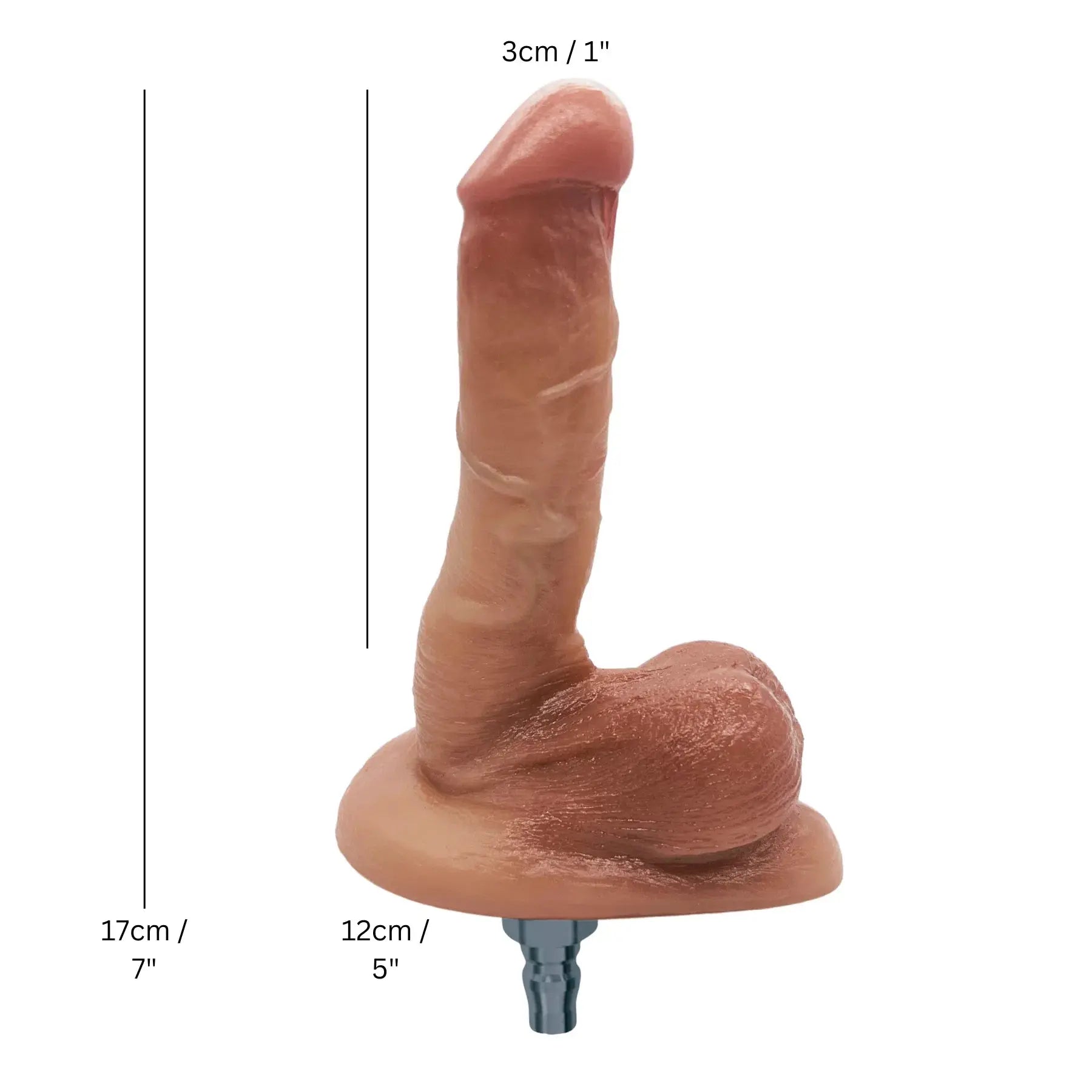 Flexible Silicone 7" Hyper Realistic Dildo