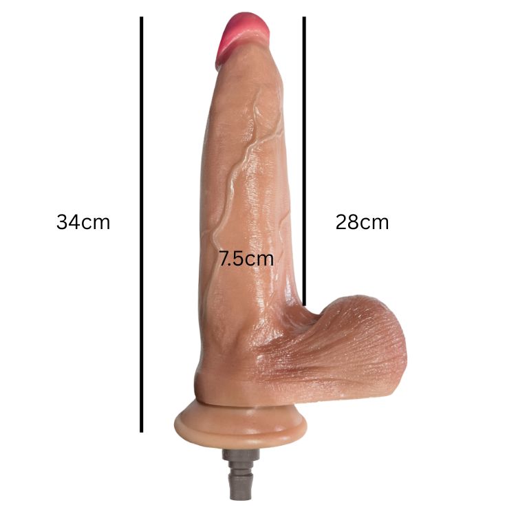 Huge 13" Realistic Silicone Dildo bondivibes connector_quicklock intensity_flexible price_band_entry sensation_anal size_medium type_attachment