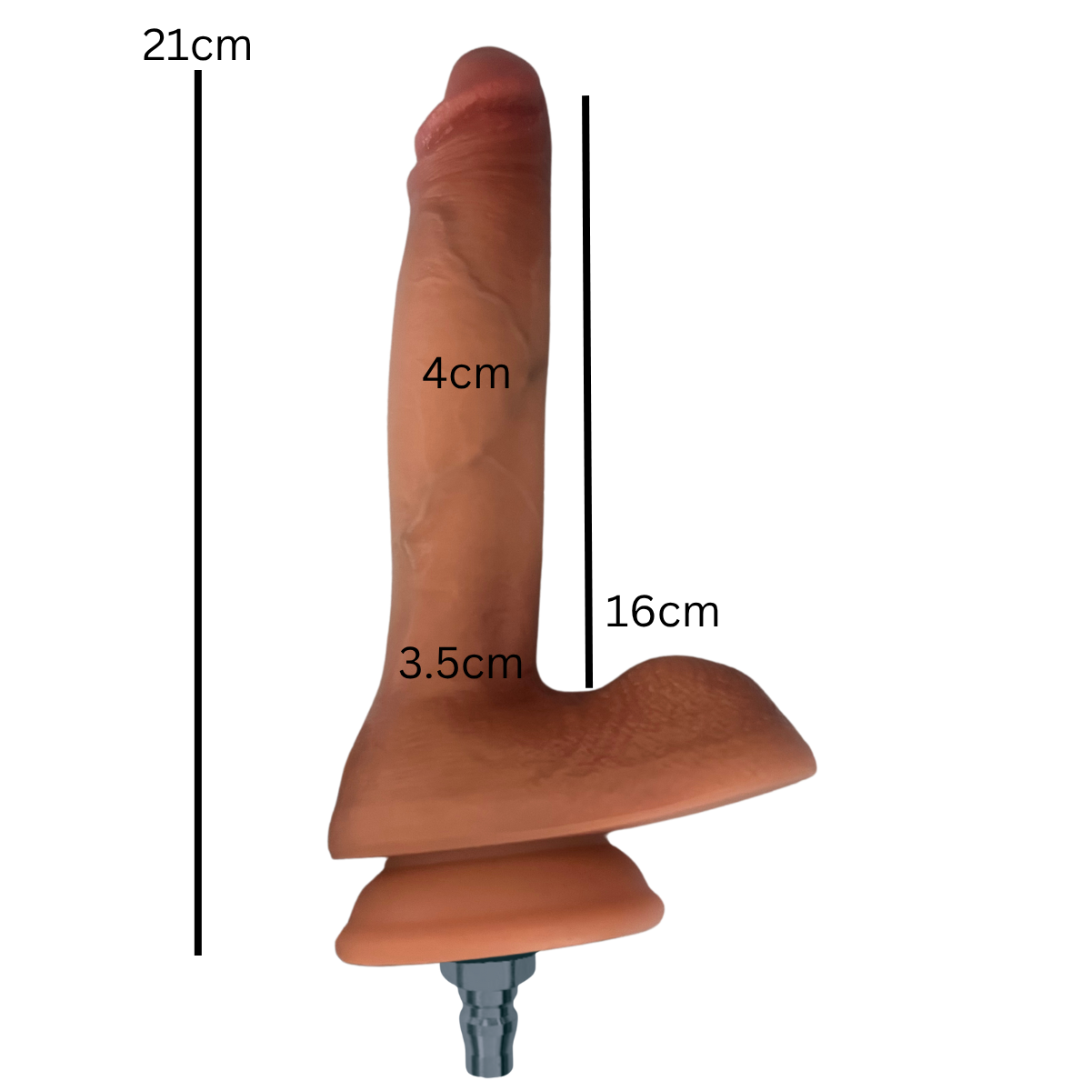 Hyper-Realistic Silicone Dildo Attachment bondivibes connector_quicklock intensity_flexible price_band_entry sensation_anal size_medium type_attachment
