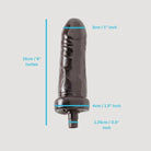 Massage Black Dildo Attachment 12.5mm