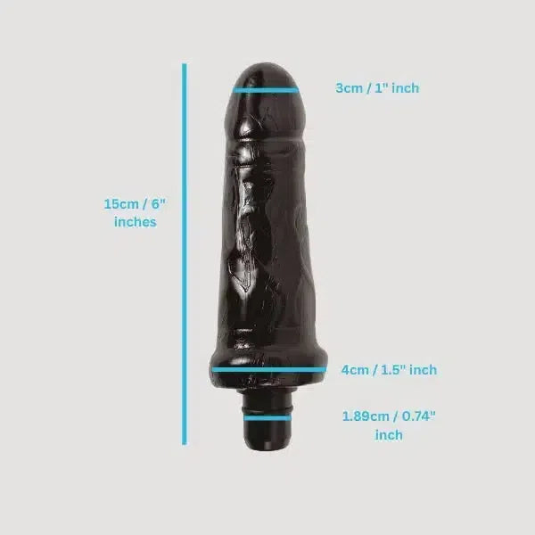 Massage Black Dildo Attachment 18.9mm