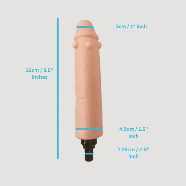 Massage Dildo Attachment Ribbed 12.5mm