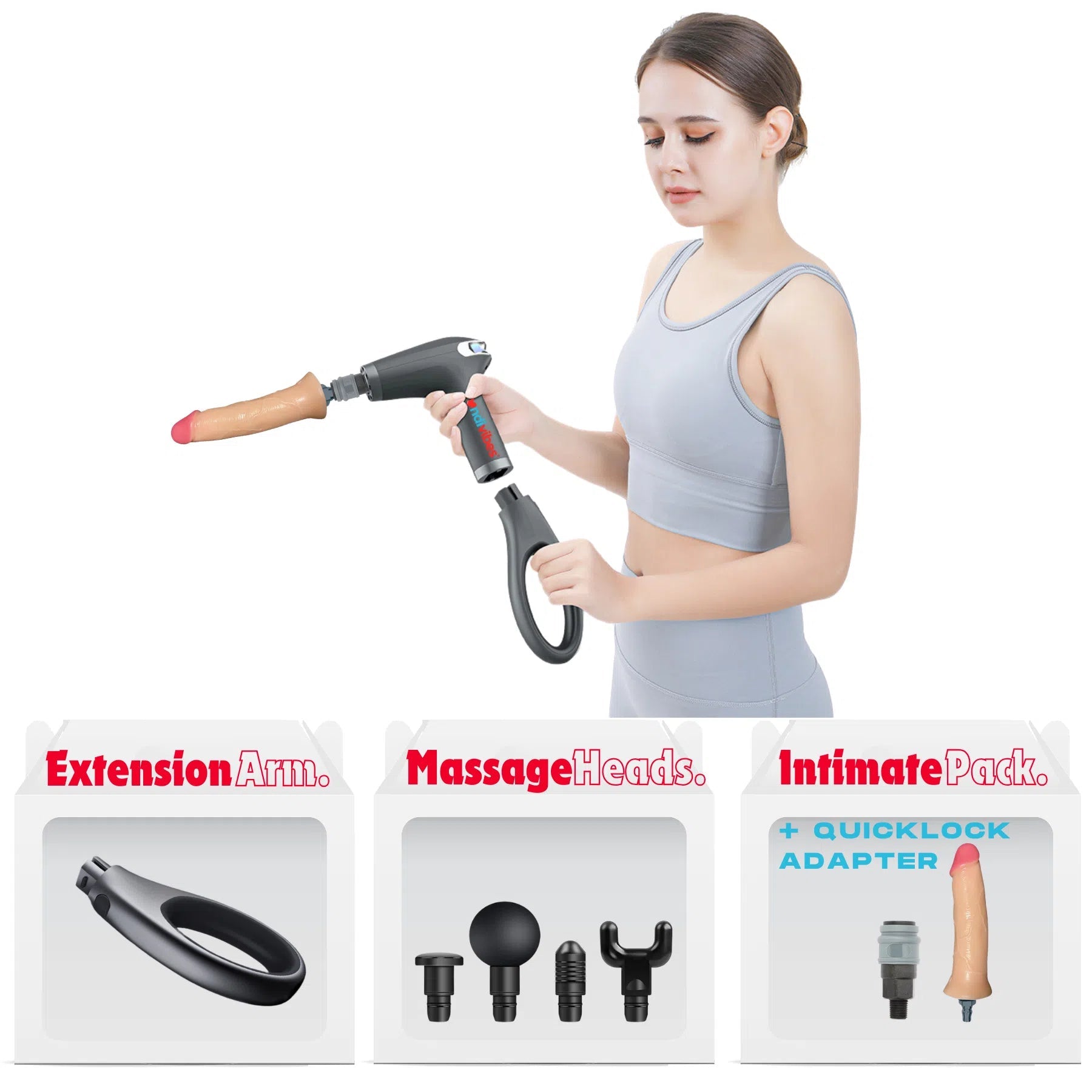 New Airlie-S Massage Gun Dildo Sex Machine