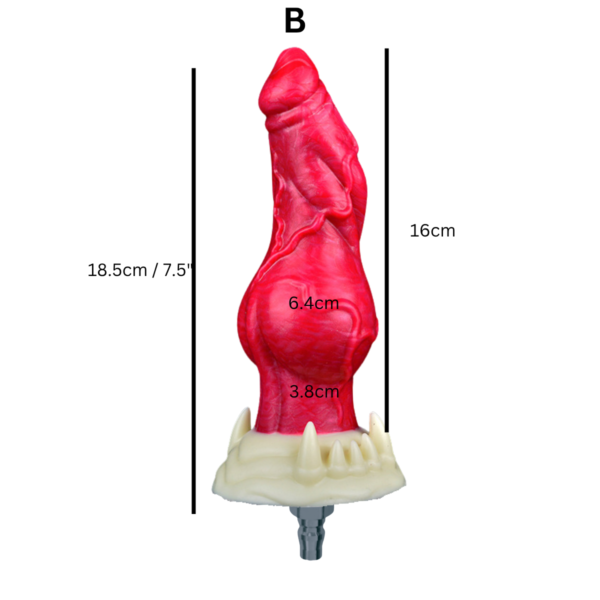 QUICKLOCK 7" Wolf Dragon Dildo