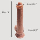 Quicklock 8" Dual Density Foreskin Dildo