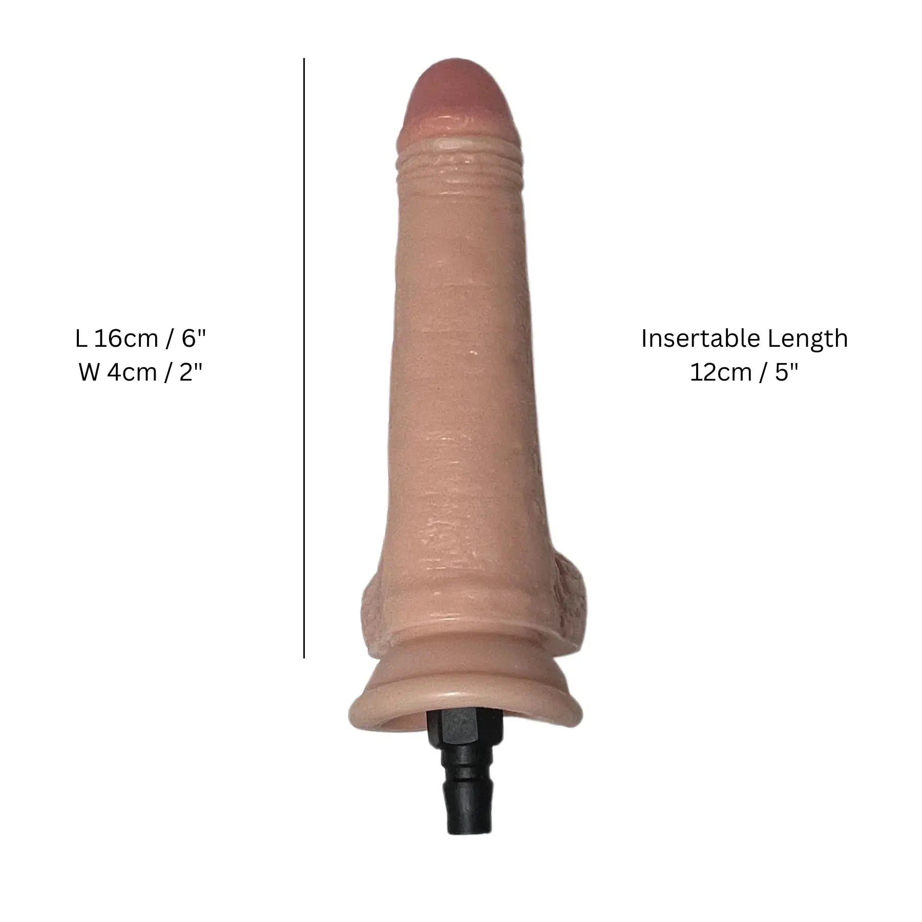 Quicklock White 6" Dildo Attachment