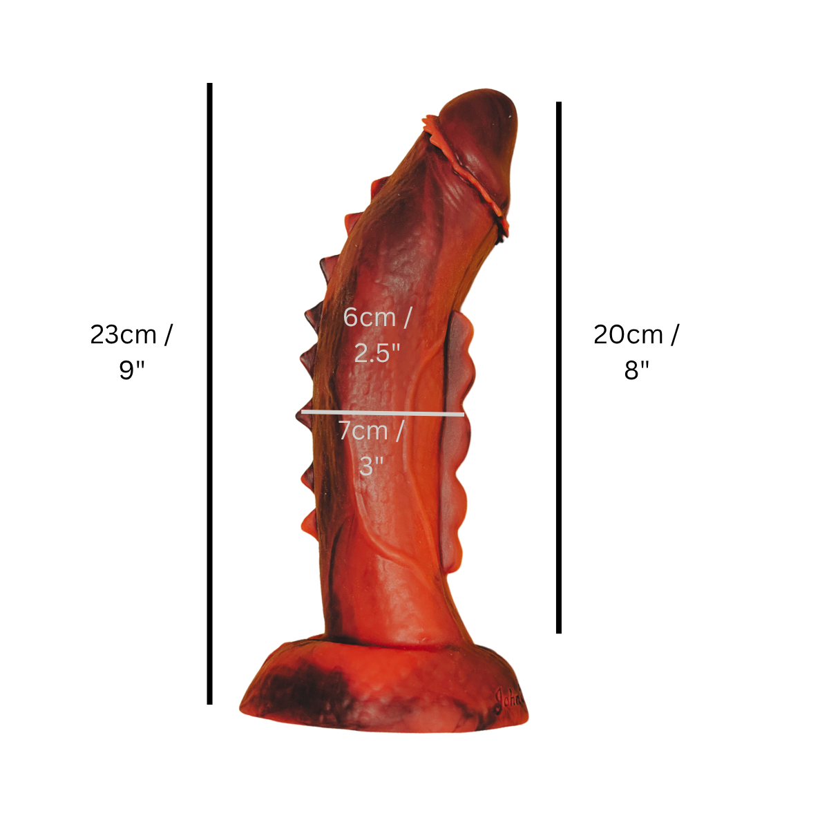 VAC-U-LOCK 9" Spiked Silicone Dragon Dildo bondivibes connector_quicklock intensity_stretched price_band_premium sensation_mixed size_large type_attachment