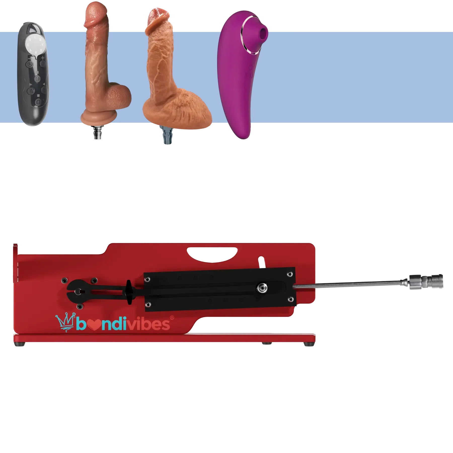 VORA 2 Sex Machine Red Dildo Pack