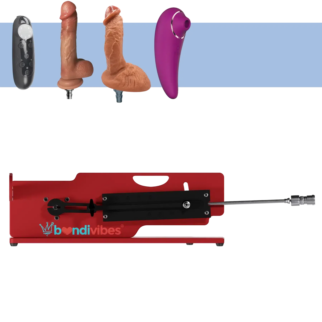 VORA 2 Sex Machine Red Dildo Pack