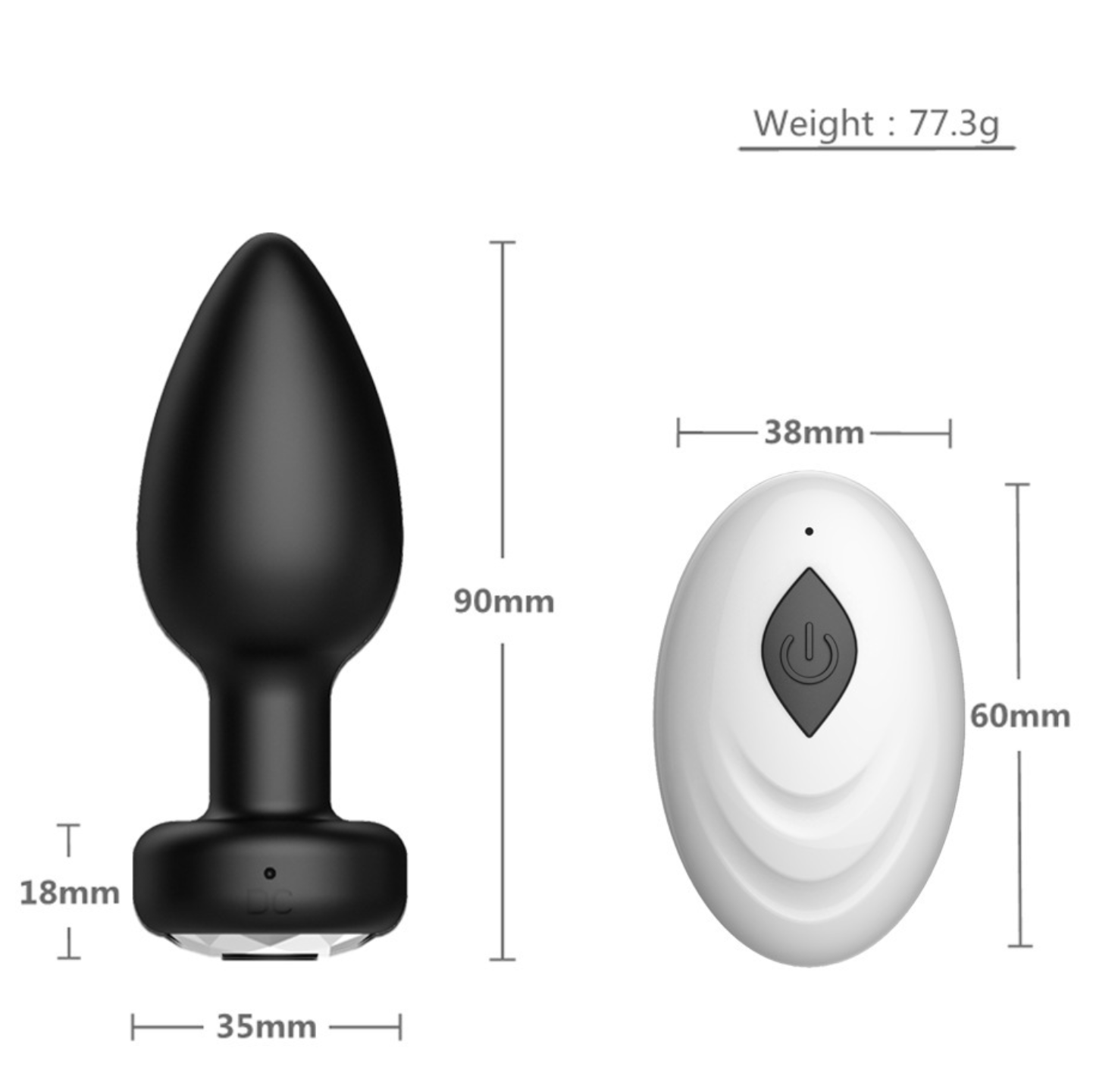 Vibrating Butt Plug with Remote Control bondivibes connector_adapter intensity_flexible price_band_entry sensation_anal size_medium type_attachment