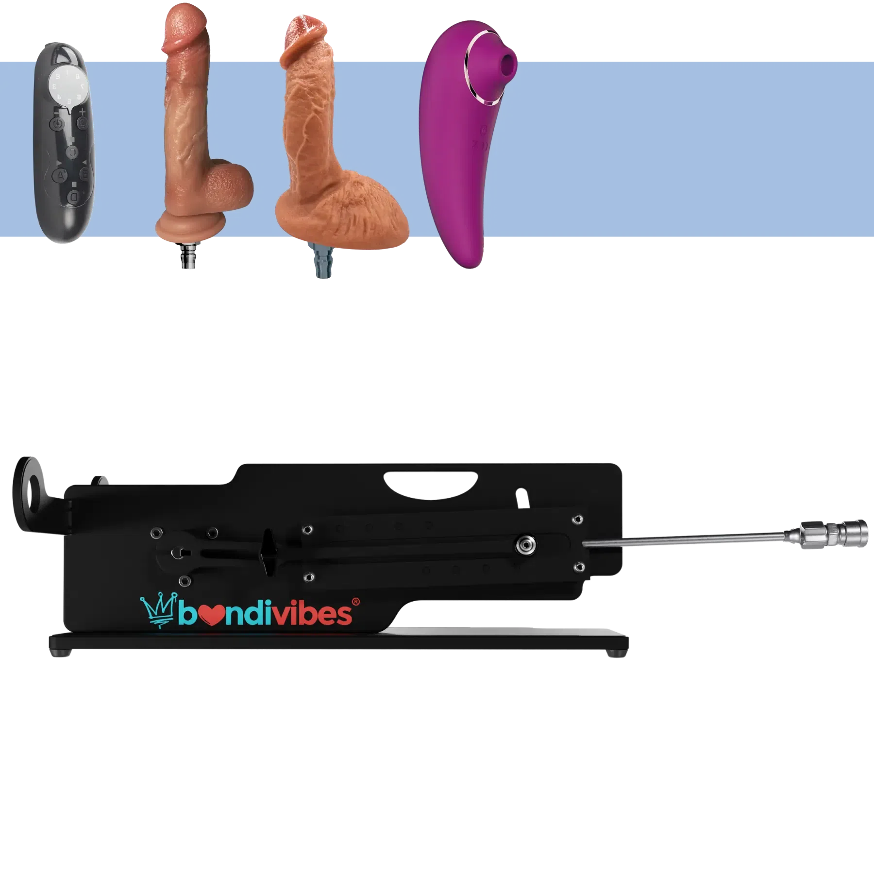 Vora V2 Sex Machines Dildo Pack Black